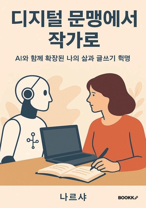 디지털 문맹에서 작가로 - AI와 함께 확장된 나의 삶과 글쓰기 혁명 (커버이미지)